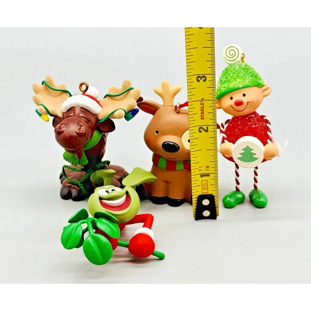 Hallmark Keepsake Mistletoe Frog Little Reindeer Moose Sweet Treat‎ Elf Lot of 4